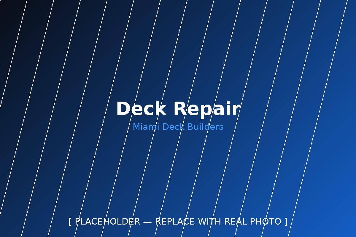 Deck repair and resurfacing in Miami