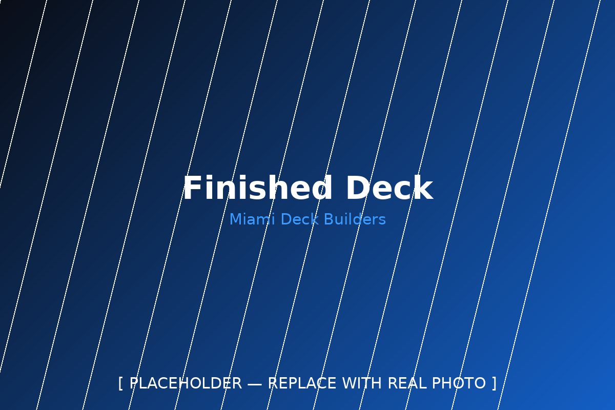 Finished composite deck on a Miami home